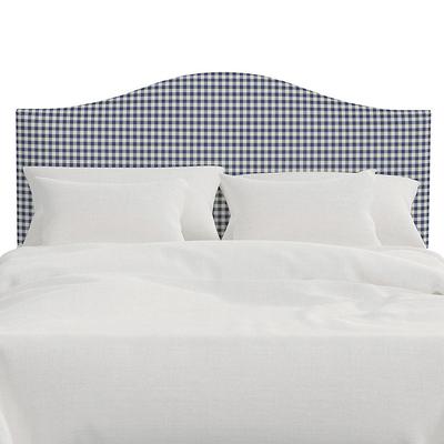 Vanessa Headboard - Arched, Arched/Gingham Denim, Queen - Grandin Road