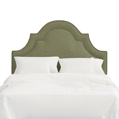 Vanessa Headboard - Notched Arch Bed, Notched Arch Bed/Linen Sage, King - Grandin Road