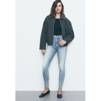 Stradivarius D07 Regular waist skinny jeans MEDIUM DENIM WASH 6
