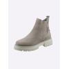 Stiefelette HEINE, Damen, Gr. 36, grau, Leder, Veloursleder, modisch, Schuhe