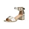 Riemchensandale REGARDE LE CIEL "Regarde Le Ciel Sandalen Leder", Damen, Gr. 37, grau (platin), Leder, casual, Schuhe