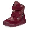 Klettstiefel ECCO "Urban Mini", Kinder, Gr. 26, dunkelrot schneeflocken, Veloursleder, Textil, bedruckt, sportlich, Schuhe, Winterboots, Winterstiefel, Stiefelette mit GORE-TEX