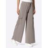Jerseyhose HEINE, Damen, Gr. 48, Normalgrößen, grau (taupe), 50% Modal, 44% Polyester, 6% Elasthan, unifarben, Hosen
