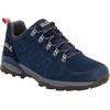 Wanderschuh JACK WOLFSKIN "REFUGIO TEXAPORE LOW W", Gr. 38, dunkelblau, grau, Leder, Textil, sportlich, Schuhe, Wasserdicht, Trekkingschuh