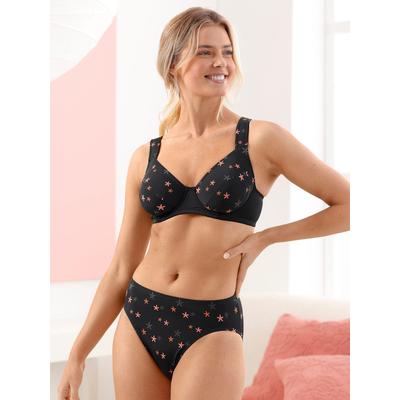 Entlastungs-BH WÄSCHEPUR, Damen, Gr. 110, Cup E, schwarz (schwarz, bedruckt), 84% Polyamid, 16% Elasthan, BHs Image