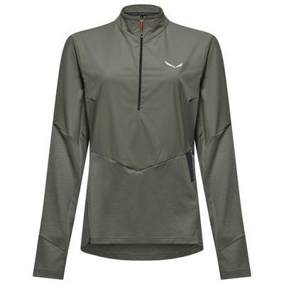Salewa - Women's Pedroc Dry Wind HZ Tee - Longsleeve Gr 38 grau/oliv Image