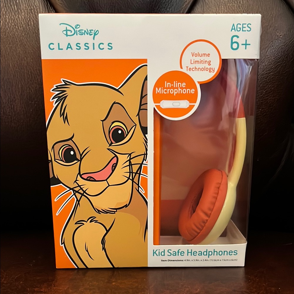 Disney Headphones | Disney Classics Lion King Kid Safe Headphones | Color: Cream/Orange | Size: Os