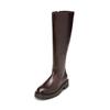 Stiefel MARC O'POLO "aus edlem Rindleder", Damen, Gr. 38, braun (schwarz braun), Obermaterial: 100% Leder (Rind), unifarben, Schuhe