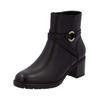 Stiefelette REMONTE "Remonte Stiefelette Leder", Damen, Gr. 42, schwarz (schwarz, schwarz), Leder, elegant, Schuhe