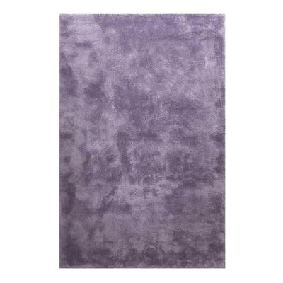 Teppich HOMIE LIVING "Pisa", lila (violett), B:120cm H:25mm L:170cm, Polyester, Teppiche, Hochflor, Microfaser, uni, weich, Shaggy, Wohnzimmer, Schlafzimmer Image
