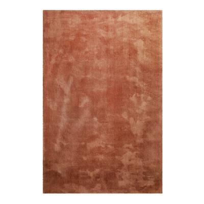 Teppich HOMIE LIVING "Sienna", braun (rostbraun), B:200cm H:20mm L:290cm, Polyester, Teppiche, Hochflor, Microfaser, uni, weich & kuschelig, Wohnzimmer, Schlafzimmer Image