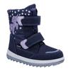 Winterstiefel RICHTER "Husky 2.0", Kinder, Gr. 31, blau, fliederfarben, Textil, Lederimitat, Glitzer, casual, Schuhe, Klettschuh mit Blinkfunktion, Größenschablone zum Download