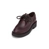 Schlupfboots MARC O'POLO "aus edlem Kalbleder", Damen, Gr. 38, schwarz aubergine rot, Obermaterial: 100% Leder (Rind), unifarben, Schuhe
