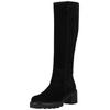 Stiefel PAUL GREEN "Paul Green Stiefel Veloursleder", Damen, Gr. 40,5, schwarz, Veloursleder, casual, Schuhe
