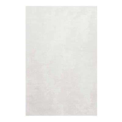 Teppich HOMIE LIVING "Sienna", beige (creme weiß), B:130cm H:20mm L:190cm, Polyester, Teppiche, Hochflor, Microfaser, uni, weich & kuschelig, Wohnzimmer, Schlafzimmer Image
