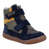 Winterstiefel RICHTER "Samy WMS: Mittel", Kinder, Gr. 32, blau (blau, braun), Veloursleder, kontrastfarbene Details, casual, Schuhe, Barfußschuh, Klettstiefel mit Sympatex, Größenschablone zum Download