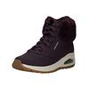 Schnürstiefelette SKECHERS "Skechers Stiefelette Lederimitat/Textil", Damen, Gr. 37, rot (weinrot), Lederimitat, Textil, casual, Schuhe