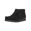 Mokassin CLARKS "Wallabee", Herren, Gr. 44, schwarz, casual, Schuhe, mit stilvoller Naturkrepp-Sohle