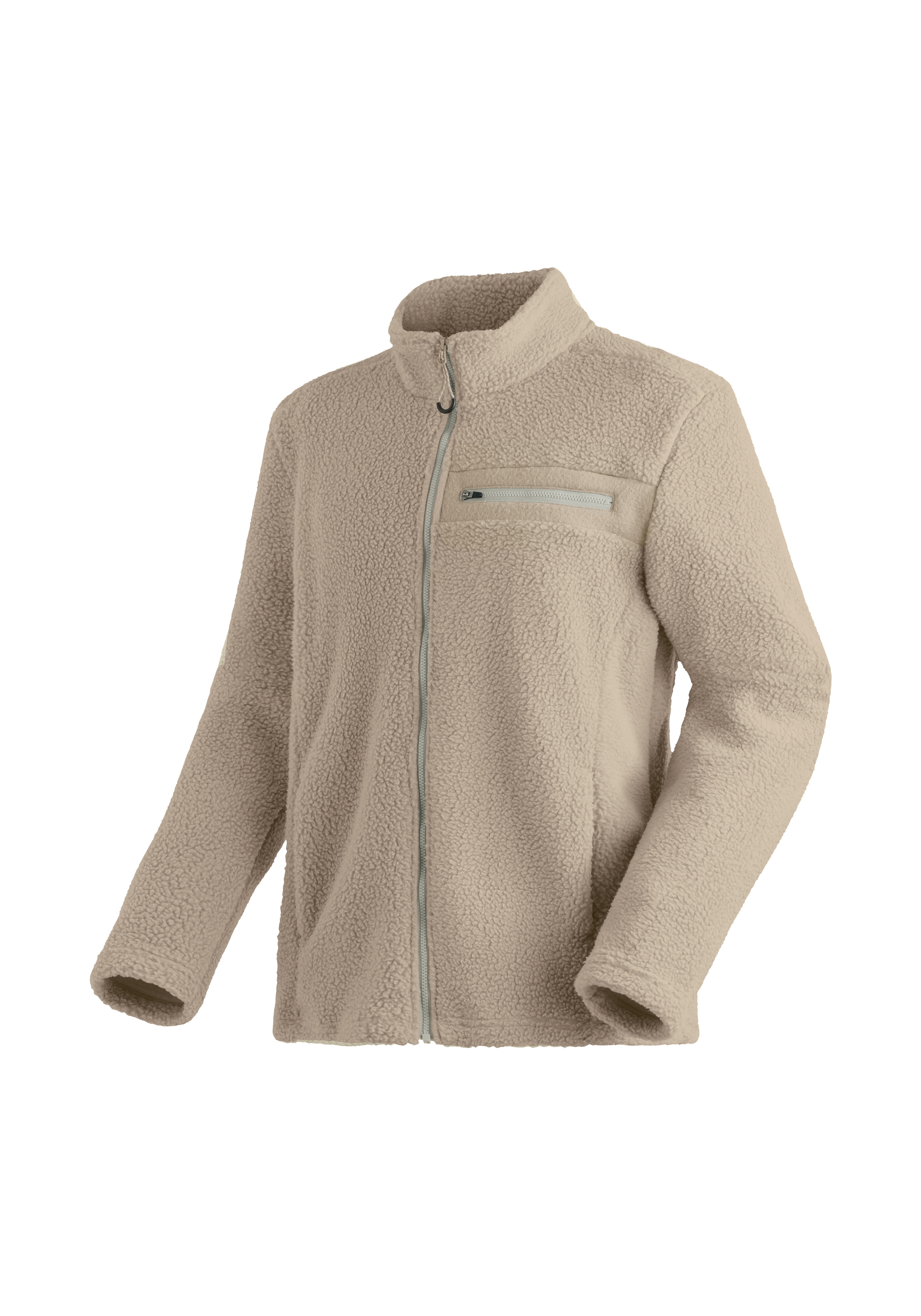 Fleecejacke MAIER SPORTS "Racka M", Herren, Gr. 52, beige, 100% POLYESTER, Jacken Fleecejacke, Herren Fleece, funktioneller Midlayer, Full-Zip