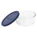 Pyrex Round Storage Dish w/ Cover, Glass in Blue | 3.375 H x 7.5 W x 7.5 D in | Wayfair 6017397