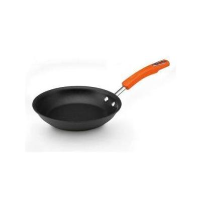Rachael Ray 8-1/2 in. Nonstick Hard Anodized Skillet with Orange Handle 87386