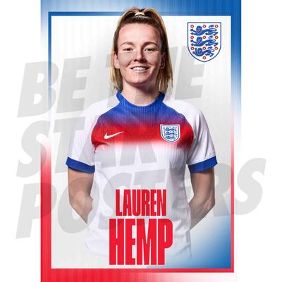 England Lionesses Lauren Hemp 25/26 Heimporträt A3-Poster Image
