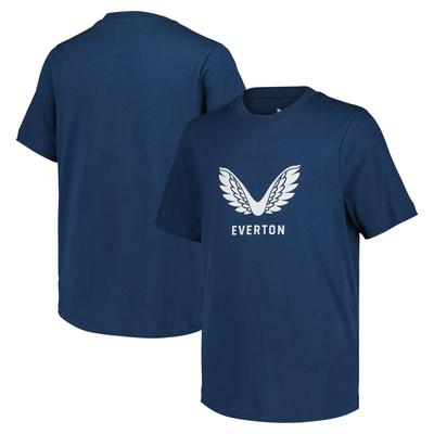 Everton Castore Trainer Presentation Logo T-Shirt - Marineblau - Kinder Image