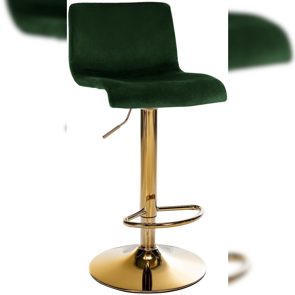 CLP Barhocker Hover Samt grün/Metall gold Image