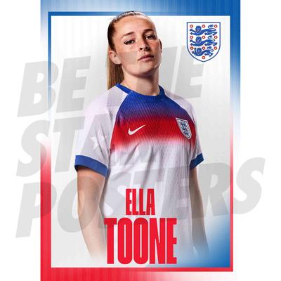 England Lionesses Ella Toone 25/26 Heim-Porträtfoto A3-Poster Image