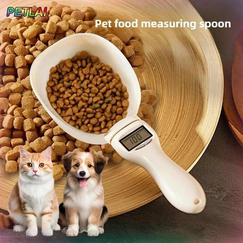 Cuillère doseuse pour aliments pour chats et chiens, cuillères de mesure électroniques intelligentes, cuillères d'alimentation avec balance, accessoires pour aliments pour animaux de compagnie