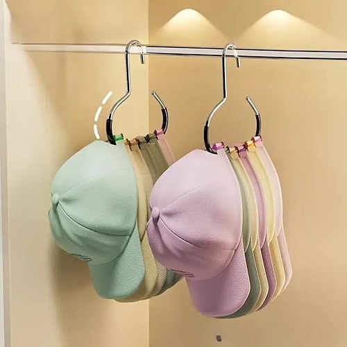 Appendiabiti magico per cappelli da 2 pezzi: porta cappelli multifunzionale, può contenere fino a 8 cappelli, dormitorio organizer per armadio, cinturino per cappellino da baseball, espositore da