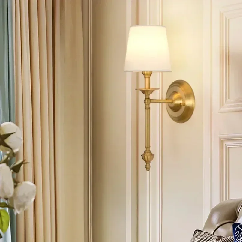 Amerikanische Schlafzimmer Nachttisch lampe Spiegel Front licht einfache Wohnzimmer Villa Clubhaus Wand lampe