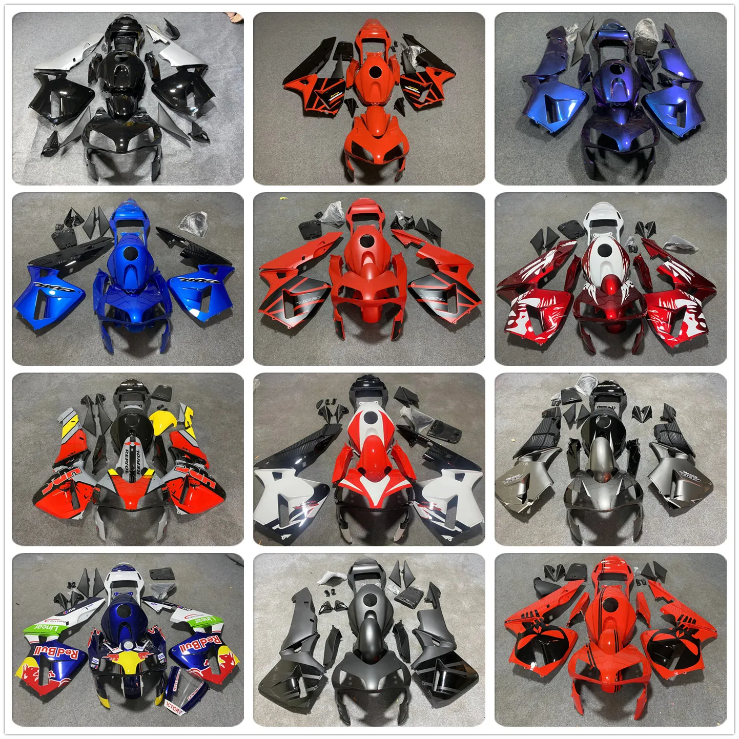 Das Motorradverkleidungsset ist für die Verkleidung CBR600RR 2003 2004 CBR600 F5 03 04, Orange, Weiß, Grau, Schwarz, Rot, Blau, Gelb geeignet Image