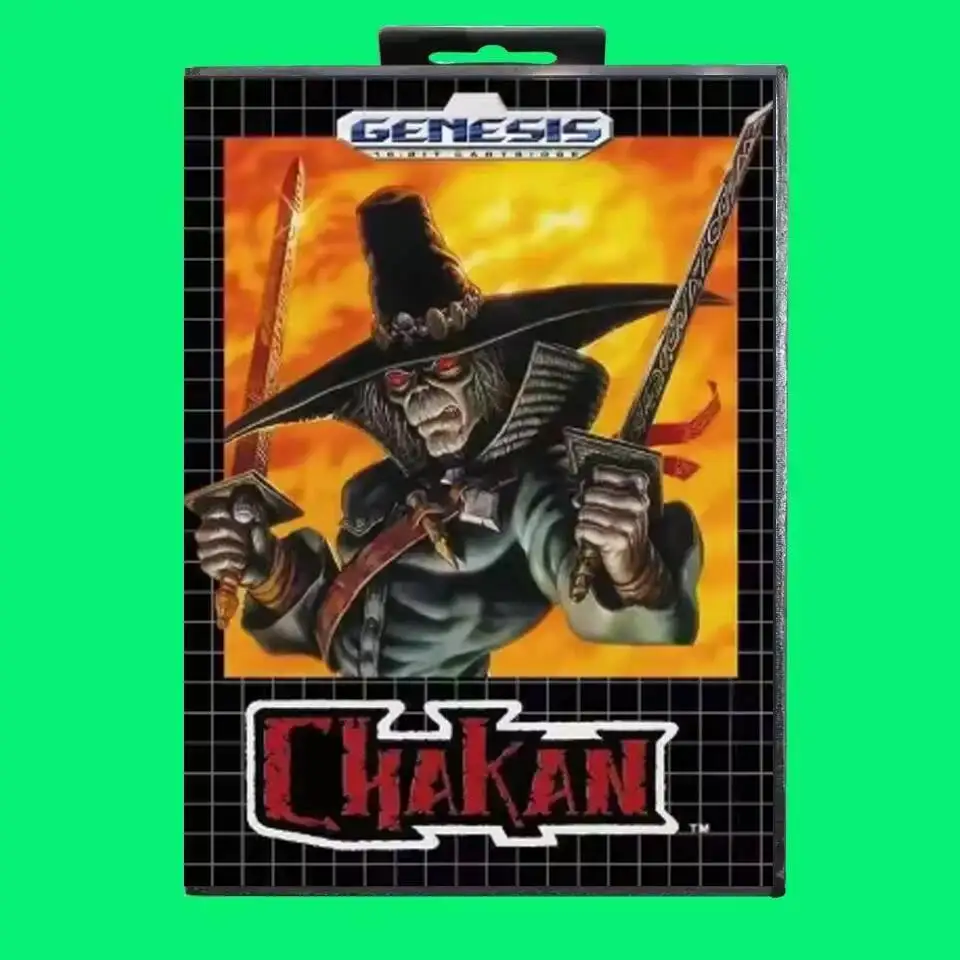 Chakan MD Game Card 16 Bit with Box for Sega Megadrive Genesis Video Game Console Cartridge