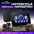 5 "IP67 Touch Screen Carplay Moto GPS Dual HD 1080P Fotocamera Wireless Android Auto Airplay Autolink per Moto Bike Universale