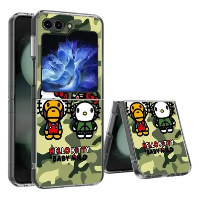 Süße Camouflage Melody Hard Phone Cover Case für Samsung Galaxy Z Flip 6 Z Flip 4 Z Flip 7 Z Flip 5 Z Flip 7 6 5 4 3 Z Flip 3