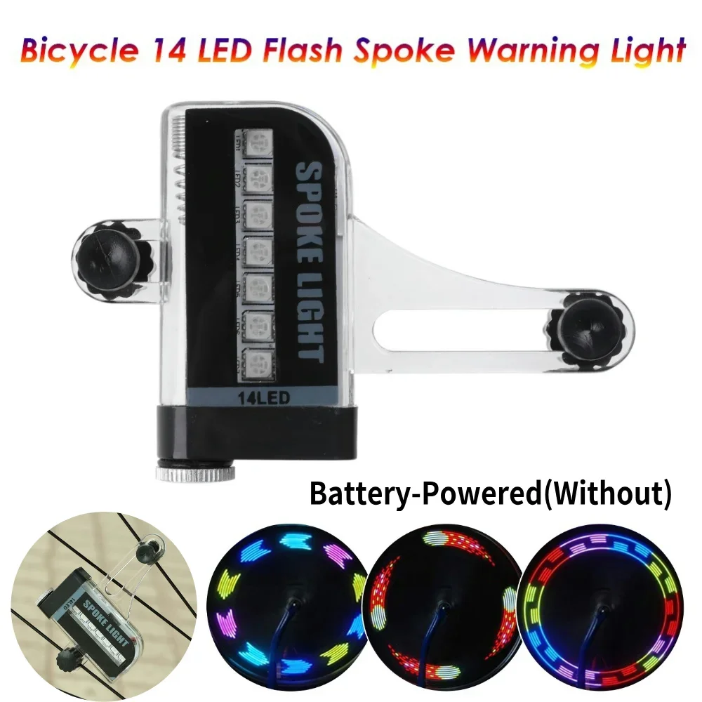 14LED Fahrrad Rad Speichen Licht Fahrrad Reifen Licht Wasserdichte MTB Mountainbike Nacht Straße Radfahren Sicherheit Warnung Lampe Fahrrad Deco Image