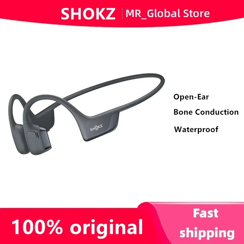 Original SHOKZ OpenRun Pro 2 S820 Bluetooth-Kopfhörer, IP55, wasserdicht, Knochenleitungskopfhörer, Musik, Sport, kabellose Ohrhörer Image