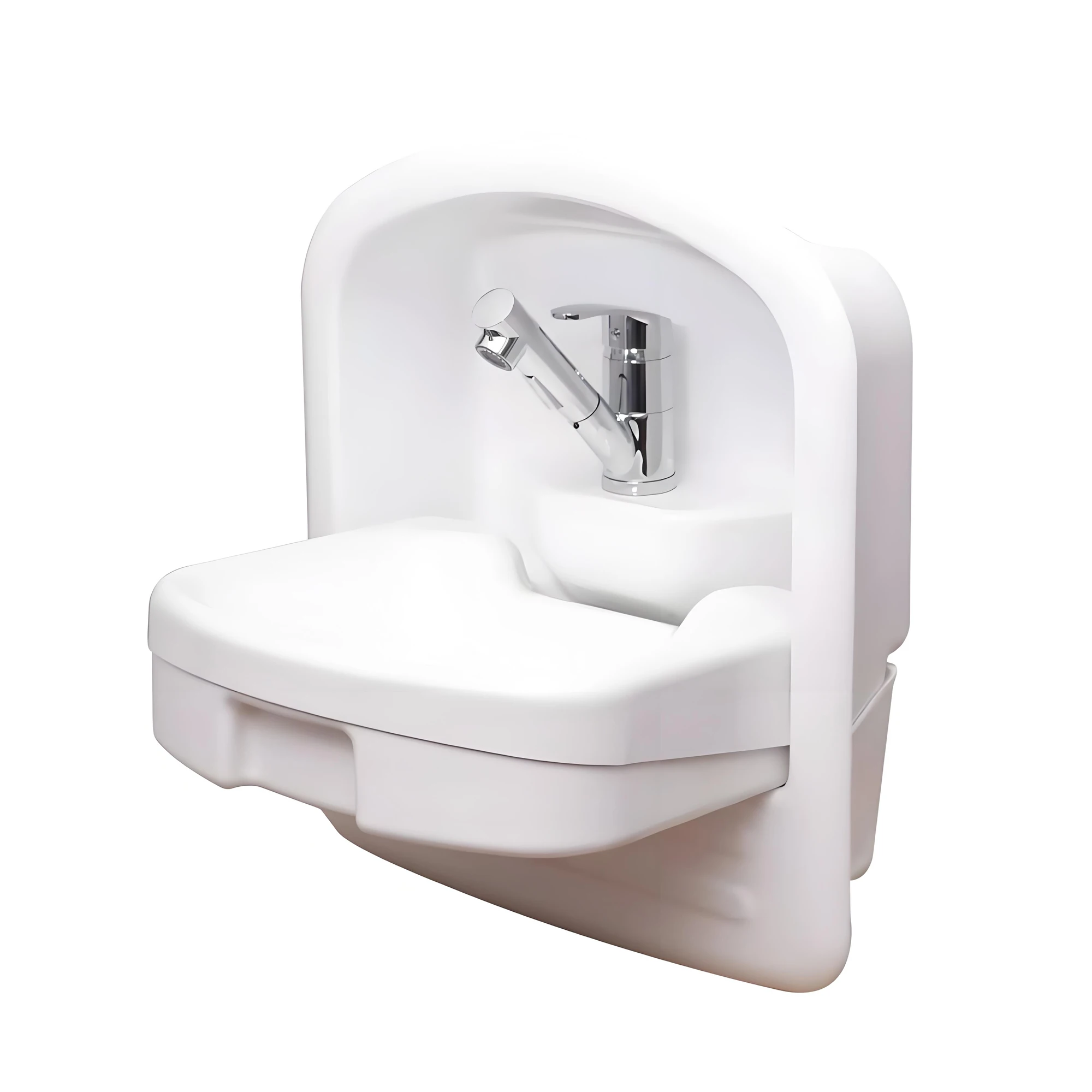 Badezimmer-Waschbecken mit skalierbarem Wasserhahn, Acryl-Handwaschbecken für Wohnmobil, Wohnwagen, Wohnmobil, Wohnmobil, Marine-Waschbecken