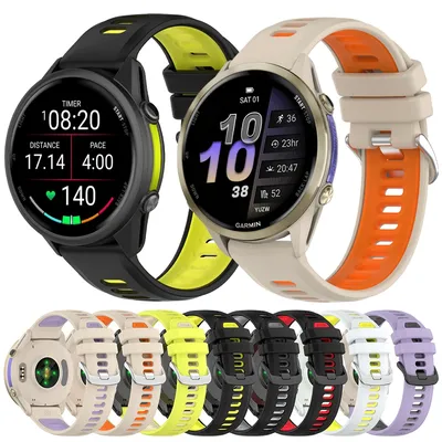 Sportarmband Silikon Uhrenarmband 22 mm für Garmin Forerunner 970 965 955 945 935 745 Offizielles Smartwatch-Armband Damen Herren Correa