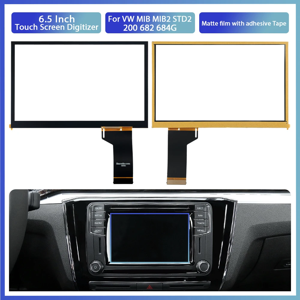 Matt-Touchscreen, 6,5 Zoll, 40 Pins, passend für VW Golf Polo, Jetta, Passat, CC, Tiguan, Caddy, Amarok, MIB2, Discovery, Autoradio, Multimedia Image