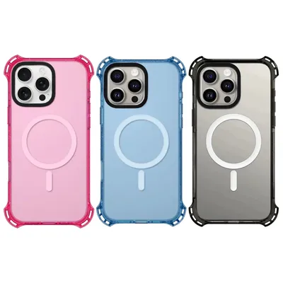 Blue Pink Black 4 Corner Magnetic Phone Case Cover for IPhone 13 14 15 16 Pro Max Case for IPhone 16 Pro Max