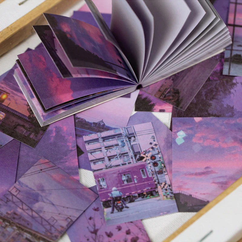 Schöne Landschaft Aufkleber Buch 50 pcs Literatur und Kunst dekorative Tagebuch Scrap booking DIY Briefpapier Aufkleber Image