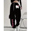 Sanrio Hello Kitty Damen Casual Joggerhose Rosa Hello Kitty Hose Frühling/Sommer Outdoor Herren Lange Hose Hose