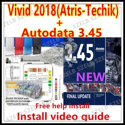 Auto repair Autodata 3.45 software+ Vivid 2018 vivid workshop 2018 ( Atris-Technik ) European Cars Software unlimited install
