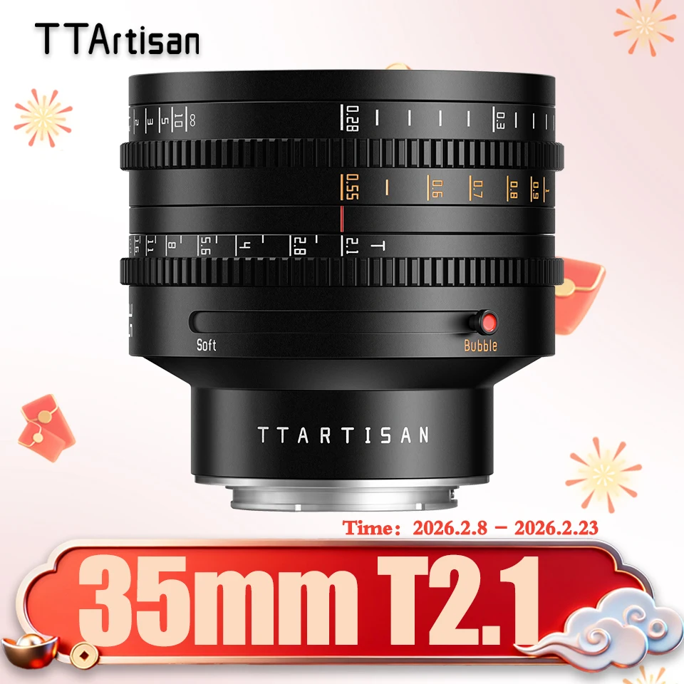 TTArtisan 35 mm T2,1 Vollformat-Dual-Bohh-Cine-Objektiv für Kamerafotografie mit Sony E A7RIII Fuji XF Canon RF Nikon Z Lumix L Image