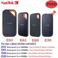 SanDisk 100% PSSD esterno portatile 480 GB 800 MB/s Disco rigido esterno USB 3.1 Tipo-C 1 TB 2 TB Disco a stato solido per desktop portatile
