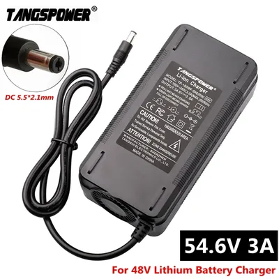 54.6V 3A Lithium Battery Charger For Kugoo C1 Battery Charger For 13S 48V Li-ion Battery Pack 150W Charger High quality With Fan