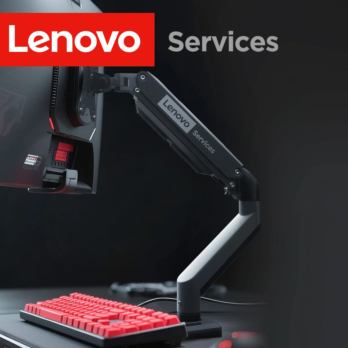 Lenovo Display Stand High-End Universal Monitor Arm Quick Release Stand Desktop Einstellbare Stand Arm Rotierenden Tragende Computer Rack Büro computer Stand Monitor Roboter Arm Image