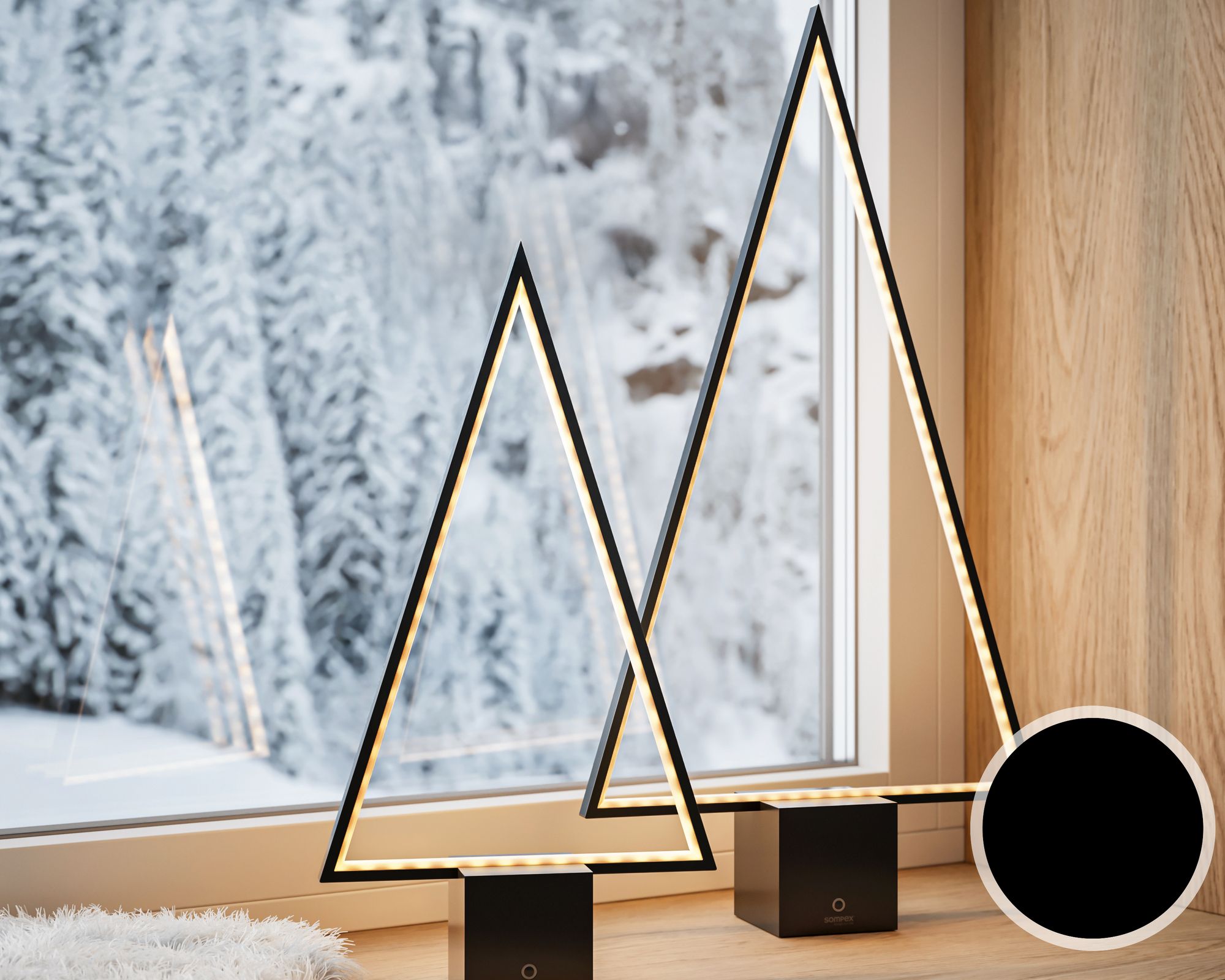 Sompex »Pine 2.0« Tischleuchte groß / schwarz Image